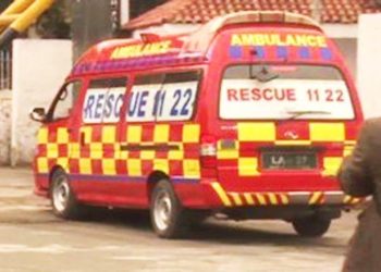 A Rescue 1122 ambulance is seen in this file photo.